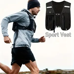 Sport Vest Backpack with Multiple Pockets - Breathable Mesh & Ergonomic Design for Trail Running, Hiking, Gym - Hands-Free Hydration System, Phone/Key Storage, Machine Washable Outdoor Activewear，Valentine's Day Gift