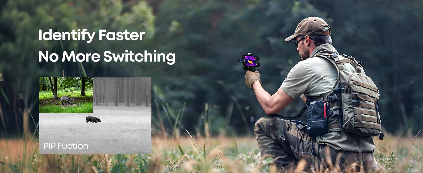 T2 Pro Thermal Monocular, 1579 Yard Night Infrared Camera with 13mm Lens,15×Zoom, iOS&Android Compatible