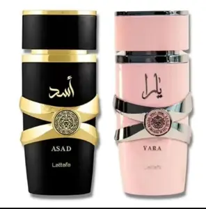 Lattafa Perfumes Yara & Asad Eau de Parfum Bundle - 3.4 oz (100ml) each, His & Hers, Quality Fragrances