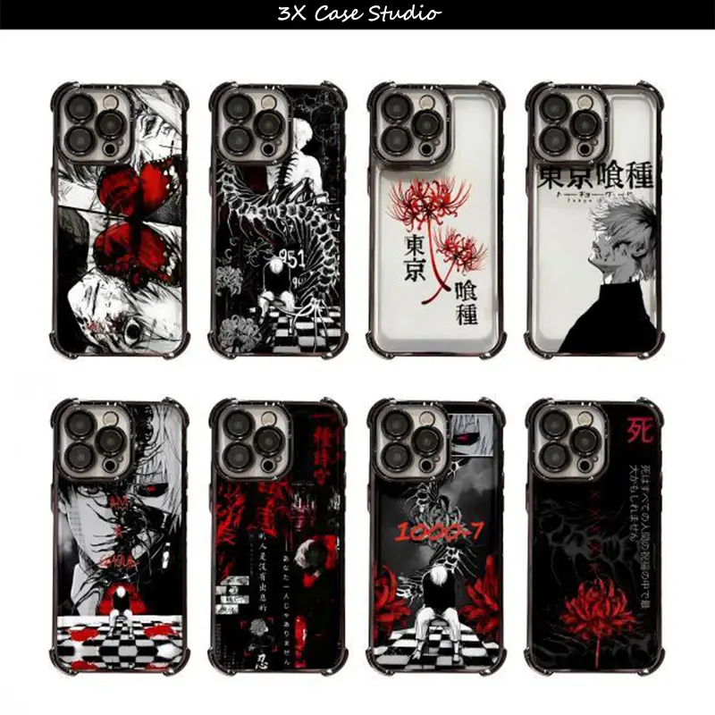 Anime Hot Tokyo Ghoul Cool Black Phone Case For iPhone 17 16 15 14 13 12 Pro Max Plus Anti Fall Birthday And Holiday Gifts Case Cover