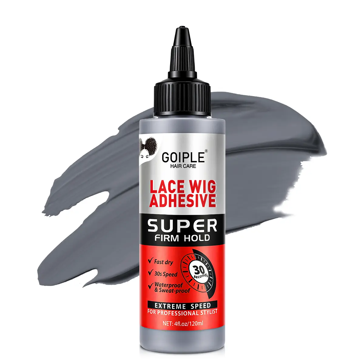 120ml Super Firm Hold Wig Glue – Fast Dry, Water & Sweat Proof, Invisible Edge, Natural Installation – Transparent Forehead-Lace Adhesive for Hair Replacement Wigs