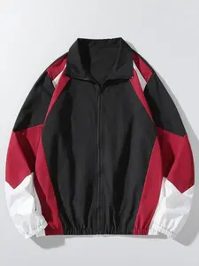 TJL Men's Color-Plaid Zipper Casual Jacket for Autumn and Winter, a regular style long-sleeved coat suitable for fashionable men's daily wear. Menswear Tops jackets jort men business casual tops