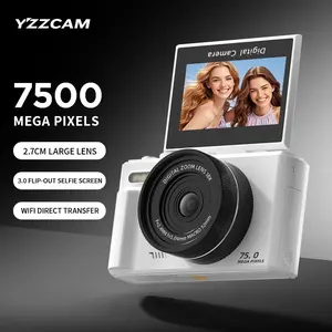5K Digital Camera for Photography with 75MP, 3 Inch 180° Flip Screen, 18X Digital Zoom, 32GB Micro SD Card, Ideal for Gift,Y2K,CCD,vintage