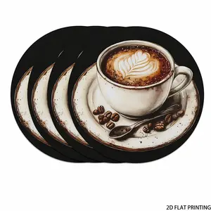 2D flat printing, 2-piece/4-piece/6-piece/8-piece set, coffee themed kitchen decorative placemat, machine washable, non slip and durable, easy to clean, heat-resistant, suitable for holiday table decoration. Size: 15x15 inches