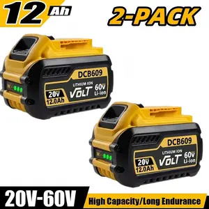 12.0h 9.0Ah High Capacity Replacement for Dewalt 20V/60V Flexvolt Max Batteries DCB609-2 DCB606 DCB612 fathersdaygift