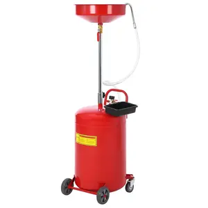 Garvee 20 Gallon Oil Drain Tank, Portable Oil Lift Drain Container, Pneumatic Oil Drainer and Extractor, Air Operated Drainage Fluid Fuel Transfer Drainage with Adjustable Height