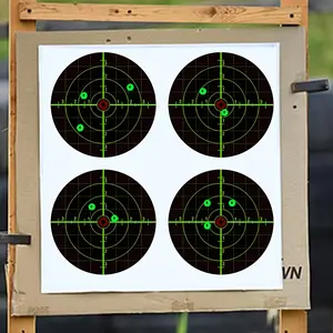 100/200pcs Splatter Shooting Targets 6 Inch Reactive Paper Target Stickers 100/200pcs Self Adhesive Target Roll  Indoor and Outdoor Shooting Rang