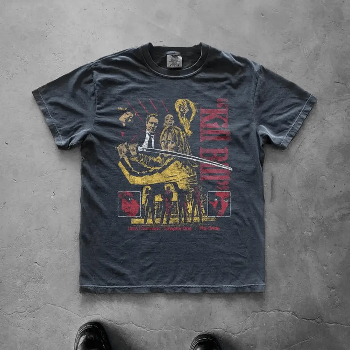 Men's Casual Short-Sleeve Crewneck Streetwear T-Shirt - Quentin Tarantino's Kill Bill Black Mamba Beatrix Kiddo Fan Art, Vintage Silhouette, Eco-Friendly Dye, Reinforced Stitching, Soft Cotton Menswear Top, Tshirt, Apparel T Shirt, Tee, Graphic, Crew Neck