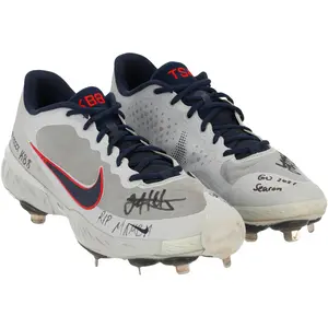 Jack Flaherty St. Louis Cardinals Autographed Game-Used Gray and Navy Nike Cleats from the 2021 MLB Season with "Game-Used" Inscription - Fanatics Authentic Certified