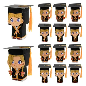 10pcs Pack Boys & Girls Graduation Candy Boxes - Elegant Diploma & Decorated Favor Boxes Suitable for Graduation, Supplies, School Events, Graduation Gifts - Paper Gift Boxes for Awards & Milestones