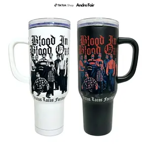 Bloodin Bloodout 40 oz Tumbler With Handle, Mexico Movie Tumbler