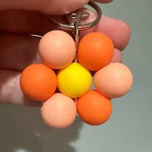 Silicone Flower Keychain