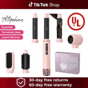 ATOPSKINS 5-in-1 Air Styler: non-aggressive styling & Ultra-Lightweight(The attachments are made of plastic),ZeroHeat Damage (230°F) for Non-Aggressive Styling