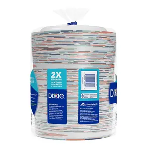 180 Count Disposable Paper Plates, 8.5", Multi-Color 180 Count Disposable Paper Plates, 8.5", Multi-Color