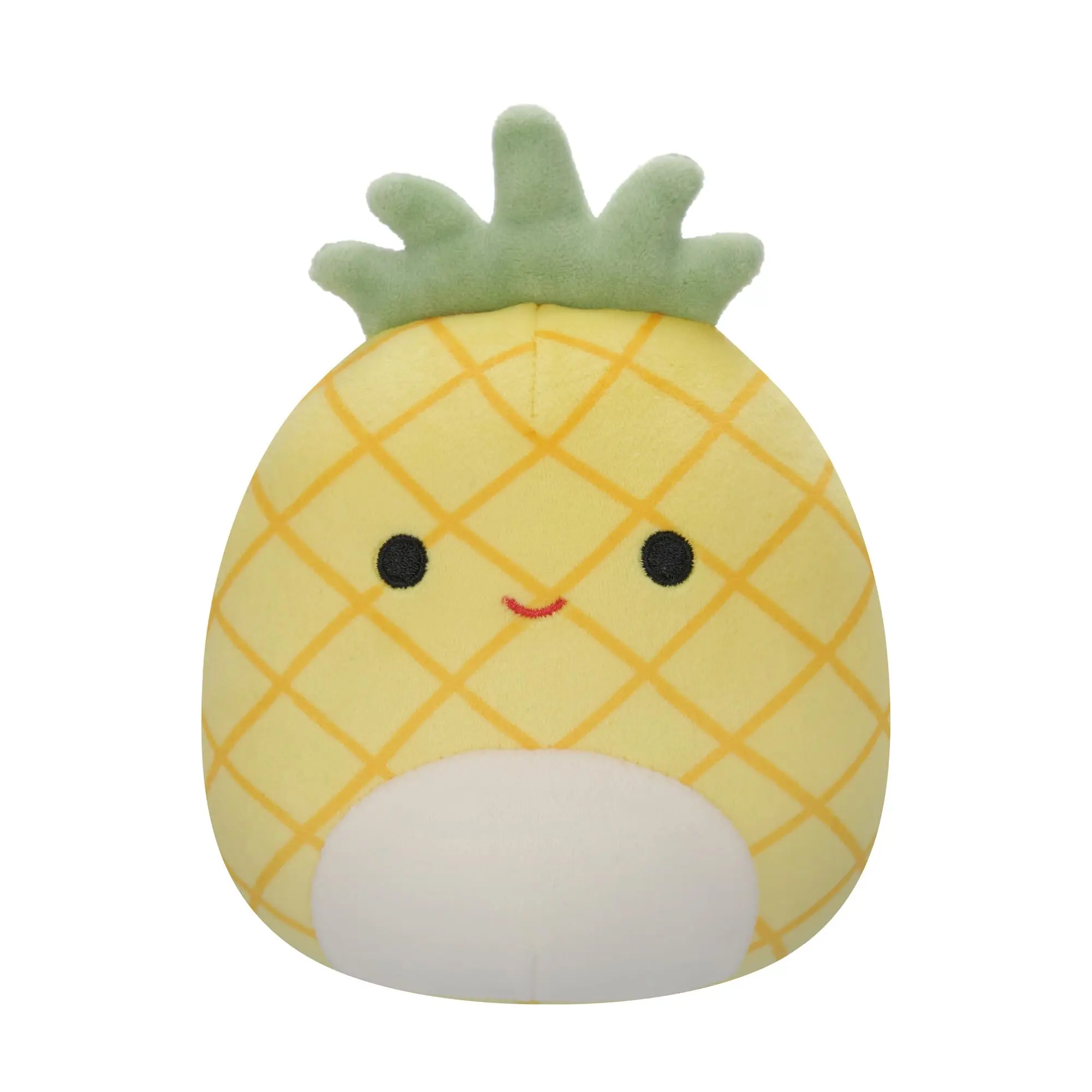 Jazwares 5-Inch Original Maui Yellow Pineapple with White Belly Stuffed Toy - Adorable, Cute Pineapple Shape, High-Quality Mallow Soft Plush Toy, Ultrasoft