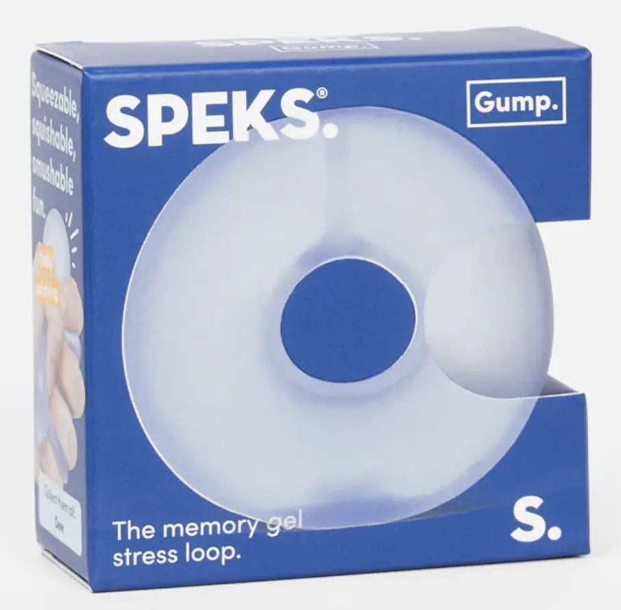 SPEKS Donut-Shaped Compact Pocket-Sized Fidget Toy - Soft, Satisfying Squish Stress Relief Item, Blue, Great Gift for Fidget Toy Collectors, Sensory Fidget Relief, Squishy Sensory Fidgets