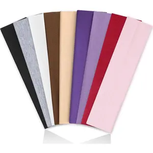 Headbands for Women Non Slip, 9 count Soft Elastic Hair Bands for Women's Hair, Fashion Stretchy Fabric  Bands Headbands for Daily Workout Yoga Running