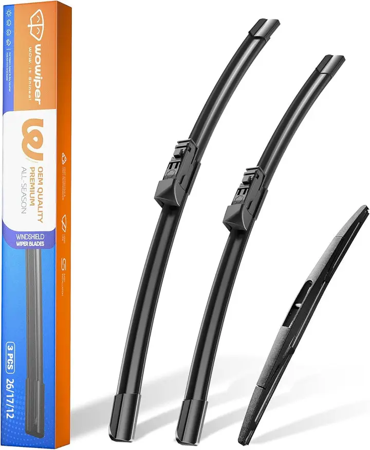 Subaru Forester 2019-2024 Wiper Blades, WOWIPER 26"+17" Front & 14" Rear Windshield Wiper Blade Set, All-Weather Replacement Wipers