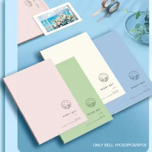 A5/B5 Morandi Simple Writing Practice Notebook, Soft Cover Student Thick Stitched Journal, Lined Pages, Ideal for Writing, School Office Stationery Supplies