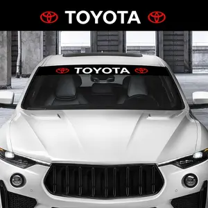 Toyota Car Windshield Sticker, Car Decals, Waterproof Sunproof High Temperature Resistant Decoration, Custom Style Modification Decal, Fits All Toyota Models