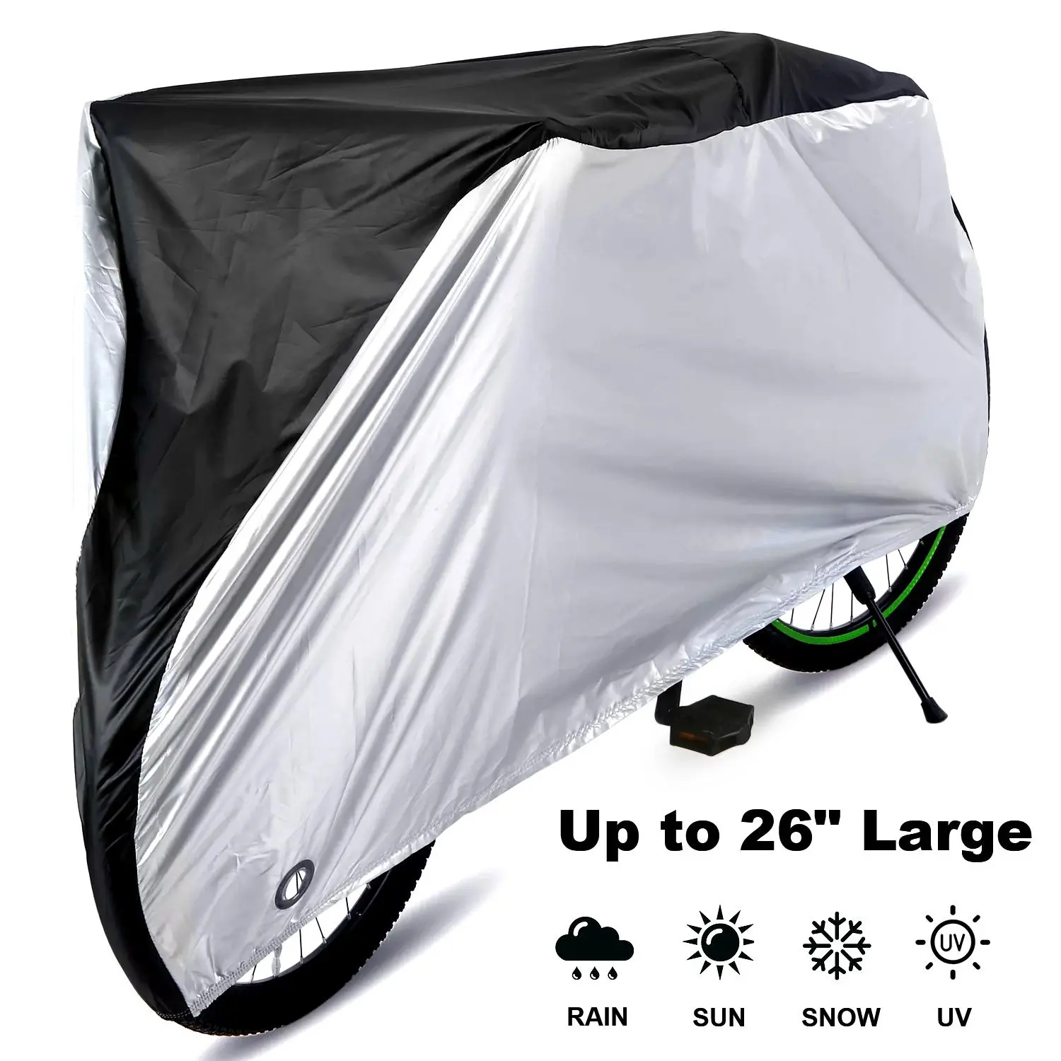 Bike Cover Waterproof 190T Oxford Fabric Bicycle Cover with Lock Hole Windproof Dustproof UV Protection Bike Storage Cover for Mountain Bike Road Bike E-Bike anti rain cabin for bike