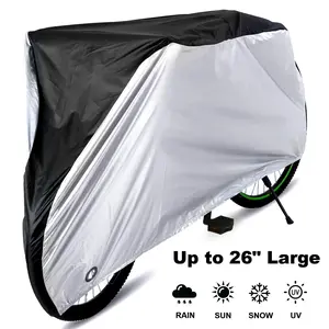 Bike Cover Waterproof 190T Oxford Fabric Bicycle Cover with Lock Hole Windproof Dustproof UV Protection Bike Storage Cover for Mountain Bike Road Bike E-Bike anti rain cabin for bike