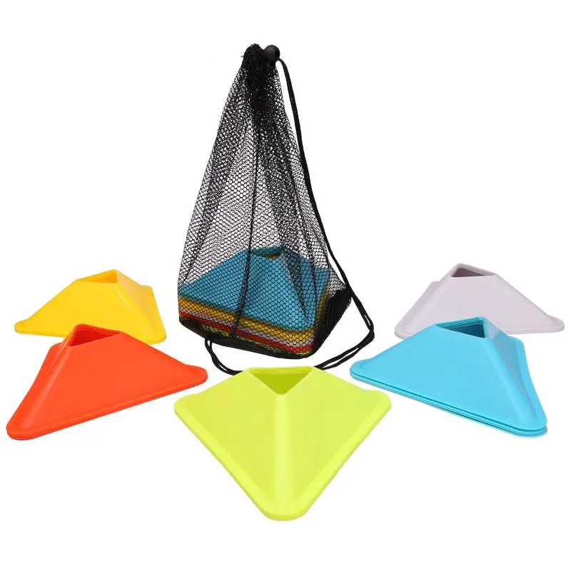 Football Training Drills Marking Plate, Triangular Marking Plate With Accessories & Storage Bag, Portable And Convenient, Football Training Equipment For Outdoor Field Activities