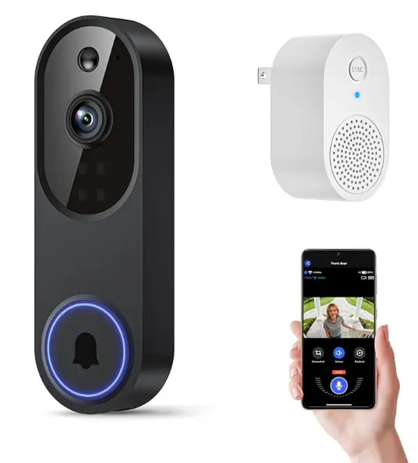 Wireless Outdoor Wi-Fi Doorbell Camera - 1080p Video, 2-Way Audio, Night Vision, 2.4 GHz Wi-Fi Only Wireless Outdoor Wi-Fi Doorbell Camera - 1080p Video, 2-Way Audio, Night Vision, 2.4 GHz Wi-Fi Only