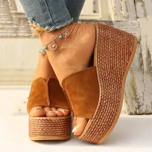 Brown Wedge Sandals