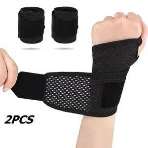 Wrist Wraps for Men and Women 2 Pack, Adjustable Compression Wrist Brace for Carpal Tunnel, Wrist Support, Pain Relief, Lifting Straps Wrist Bands for Fitness, Weightlifting, Gym Workout