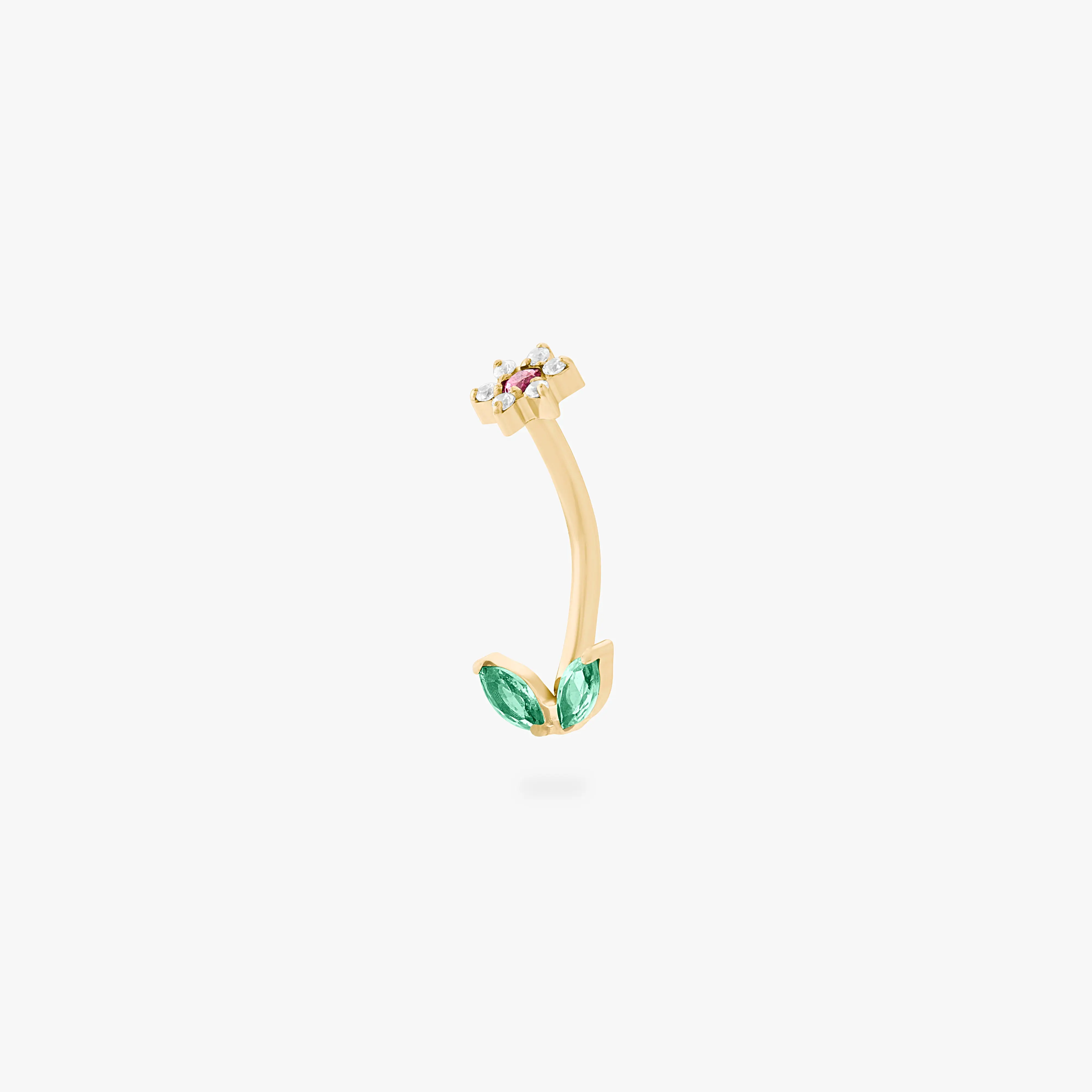 Studs CZ Flower Barbell