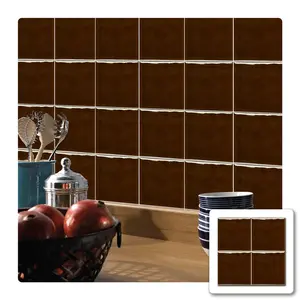 (10pcs/20pcs/30pcs) Plain Color Square Brick Wallpaper, Peel and Stick, Waterproof Self Adhesive, Oilproof, Suitable for Living Room, Kitchen, Bathroom, Balcony and Sink, 5.91X5.91 Inches