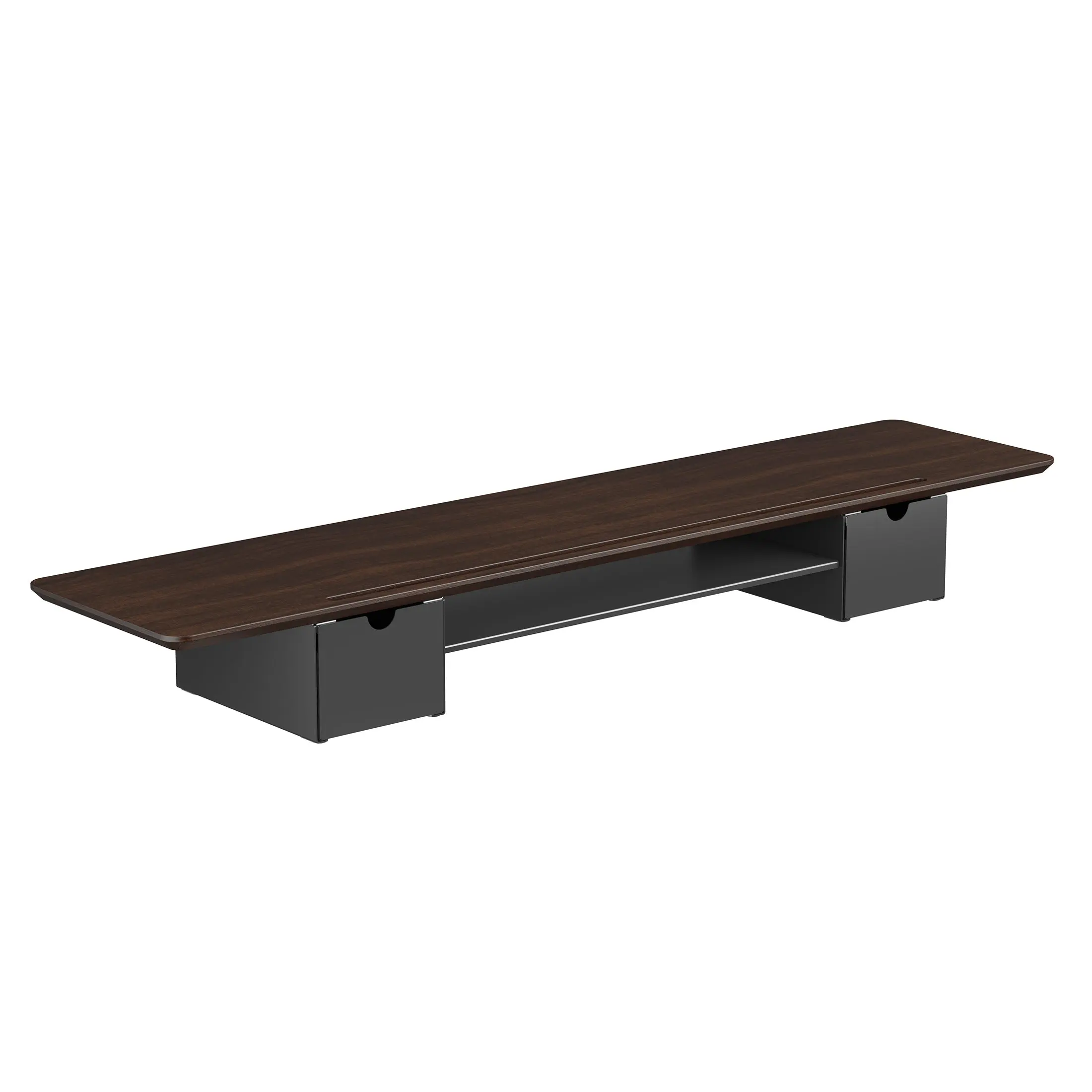 Mount-It! Monitor Riser with Drawers, Extra Wide Monitor Stand with Storage Shelf for Dual Monitors, Laptop & Desk Organization, Holds 66 lbs