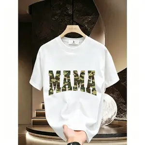 Camo Print Mama T-Shirt |   Military Style Mom Shirt |   Casual Everyday Wear |   Comfortable Women's Graphic T-Shirt
