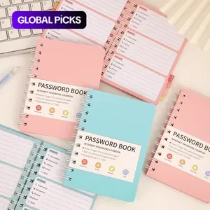 Portable Password Book, Password Keeper Planner Notebook with Index Sticker, Password Organizer & Office Stationery & Supplies #GLOBAL PICKS