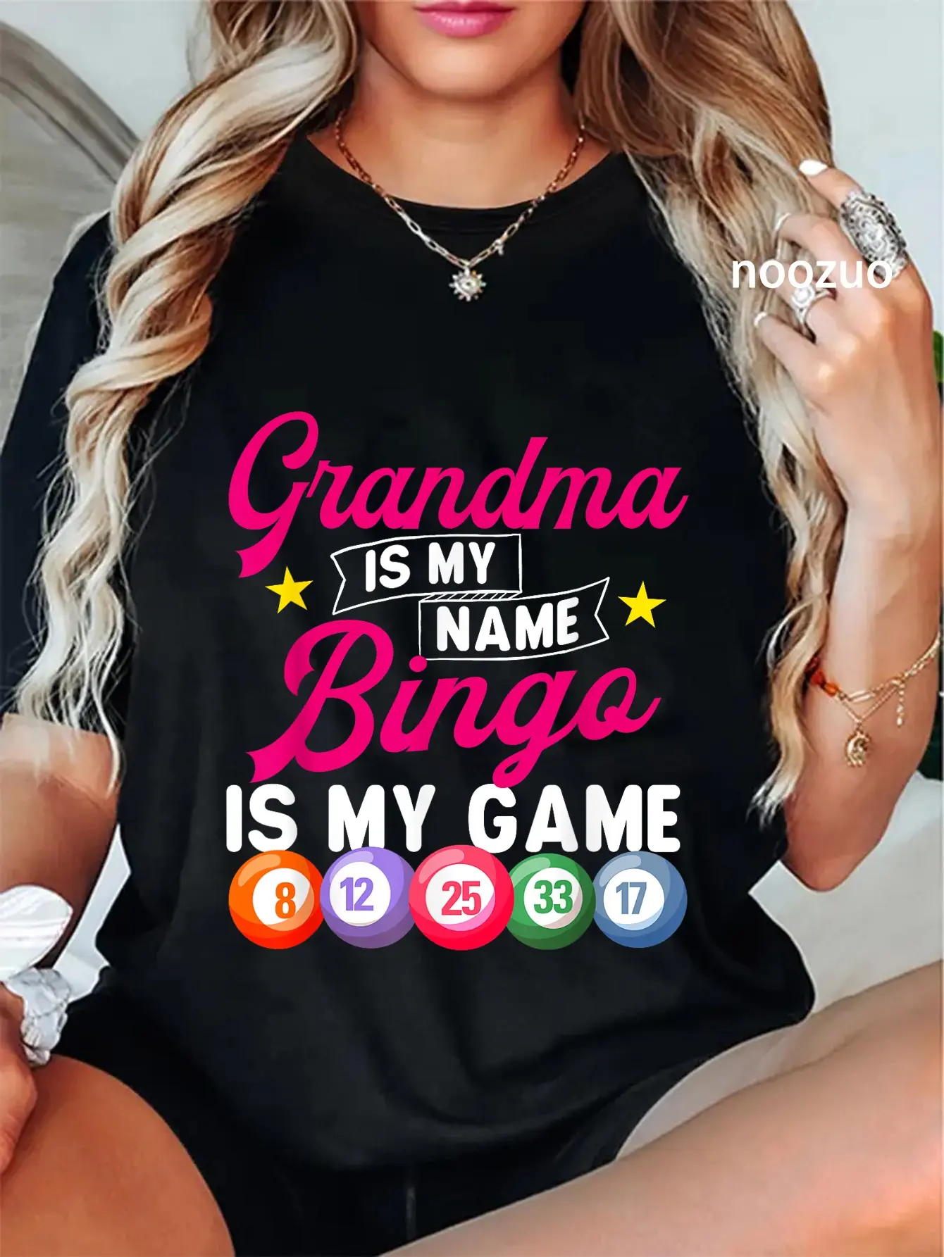 100% Cotton Grandma Is My Name Bingo Is My Game - Bingo Lover Gambler T-Shirt