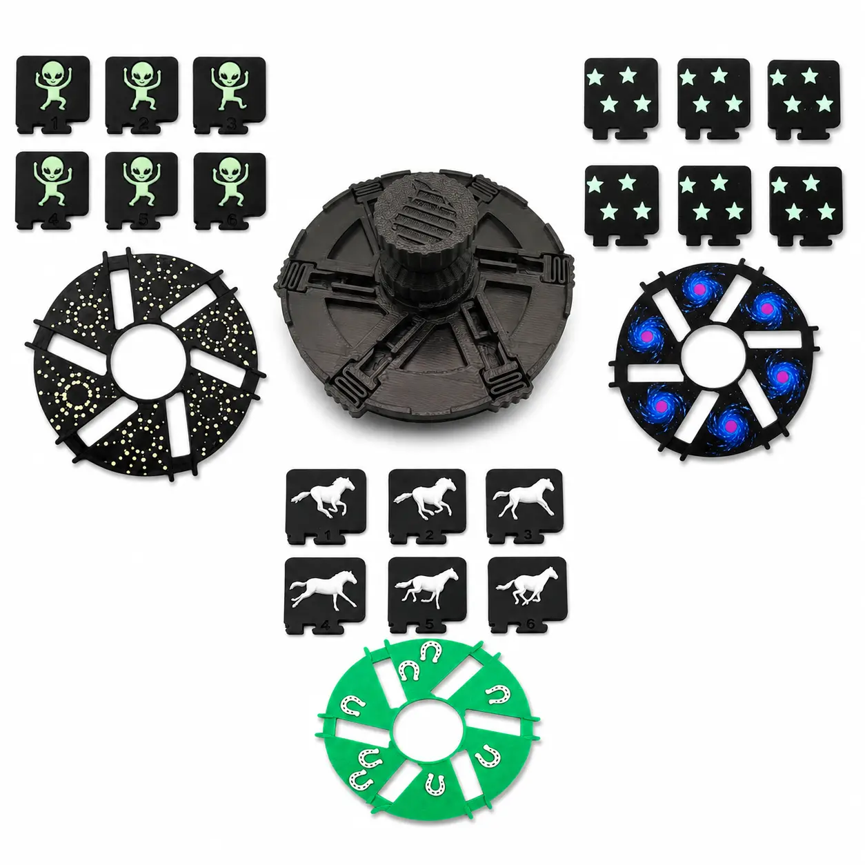 You Pick 3! Flipbook Fidget Spinners! Includes 1 base and 3 plate sets
