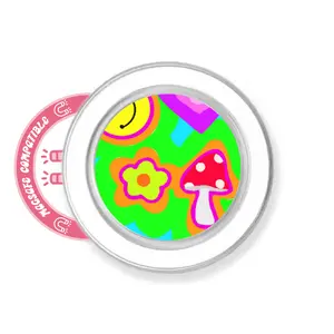 abbyrose Indie Flowers Phone Grip with magnet Clear