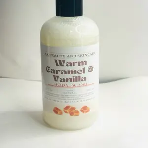 Warm Caramel and Vanilla Body Wash with Shea Nut Oil, Natural Body Wash, Gentle
