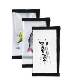 3 PACK Fishing Lure Wraps, Clear Lure Covers, Anti-Tangle Fishing Hook Protectors, Transparent PVC Bait Covers Protective Sleeve for Safe Rod Storage, Fishing Bait Storage Bags, Easy Velcro Closure, Outdoor Fishing Equipment