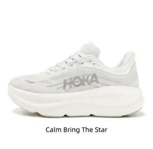 All White Cloud Cushion Running Shoes Breathable Perforated Mesh Upper Ultra Thick Soft Foam Midsole Shock Absorbing Lightweight Unisex Athletic Trainers