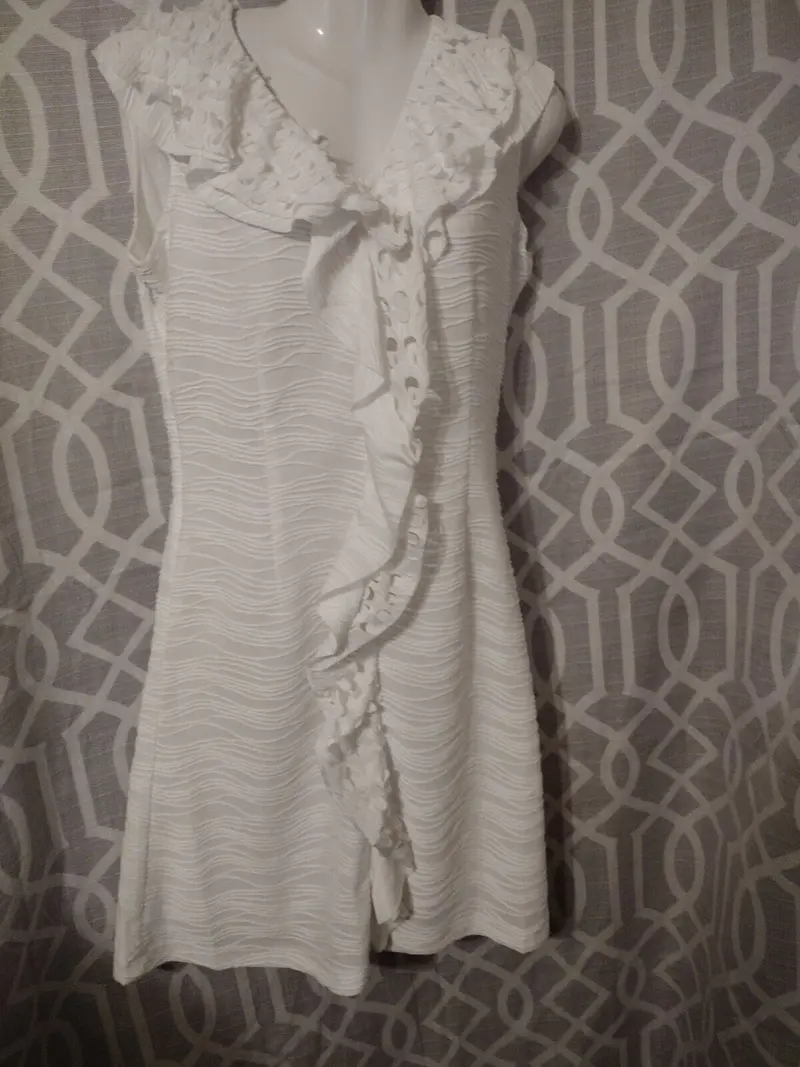 Women White Tank Dress Size 8