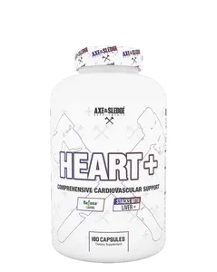 Heart+, Cardiovascular Support and Heart Health Supplement with COQ10, Rejuna, Citrus Bergamot, and Turmeric from Axe & Sledge