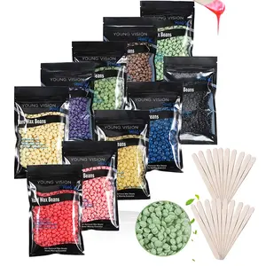 YOUNG VISION Hard Wax Beads Hair Removal Kit, 1000g, 10 Colors, Home Use, Full Body, Gentle, Easy to Use, Remove Extra Hair