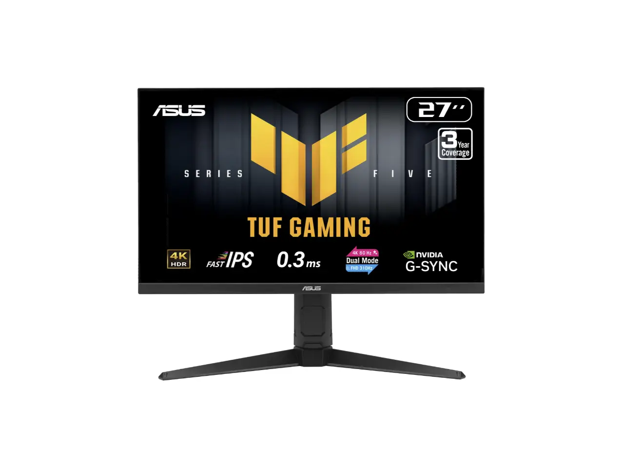 ASUS TUF Gaming 27 inch UHD 4K 80Hz Full HD 310Hz IPS AMD FreeSync & G-Sync Compatible Built-in Speakers Gaming Computer Monitor VG27UQEL5A