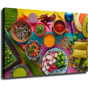 Posters Mexican Style Food Wall Art Mexican Restaurant Decoration Poster Canvas Room Ornaments Artistic Photo Print