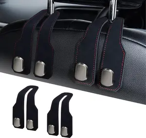 Car Seat Headrest Hooks for Purses and Bags, 2 Pack Bag Purse Phone Holder for Car With Double Metal Hooks, Car Purse Hanger, Headrest Back Seat Handbags Hook Cute Hanging Accessories, Black organizer