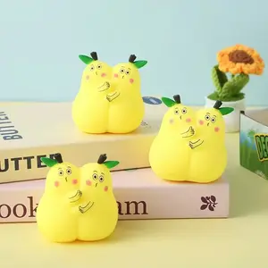 Hug Pear Soft Squishy Toy, Creative Portable Stress Relief Vent Toy, Lovely Fruit Doll Holiday Gift for Kids