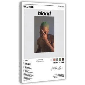 Frank Poster Ocean Blonde Album Cover Poster Canvas Poster Wall Art Decor Print Picture Paintings for Living Room Bedroom Decoration Frame-style08x12inch(20x30cm)
