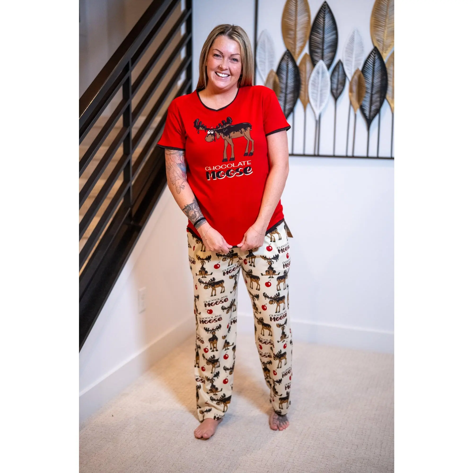 Lazy One Chocolate Moose PJ Pant Set
